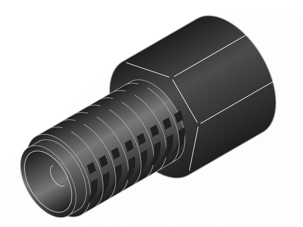 1/8 HEX Flat Seal Fitting