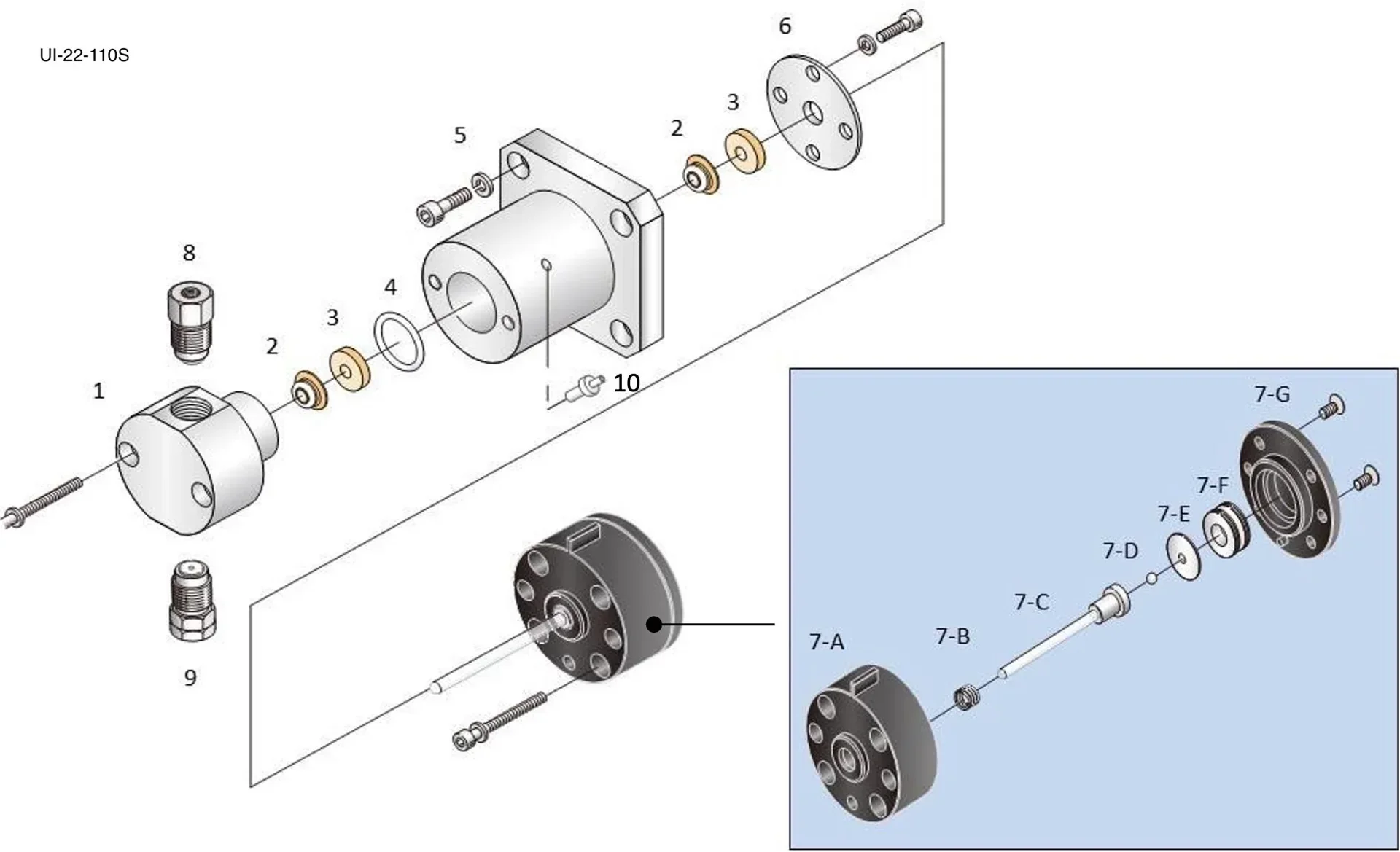 FLOM 1/16" SS Check valve assembly (Inlet) SS