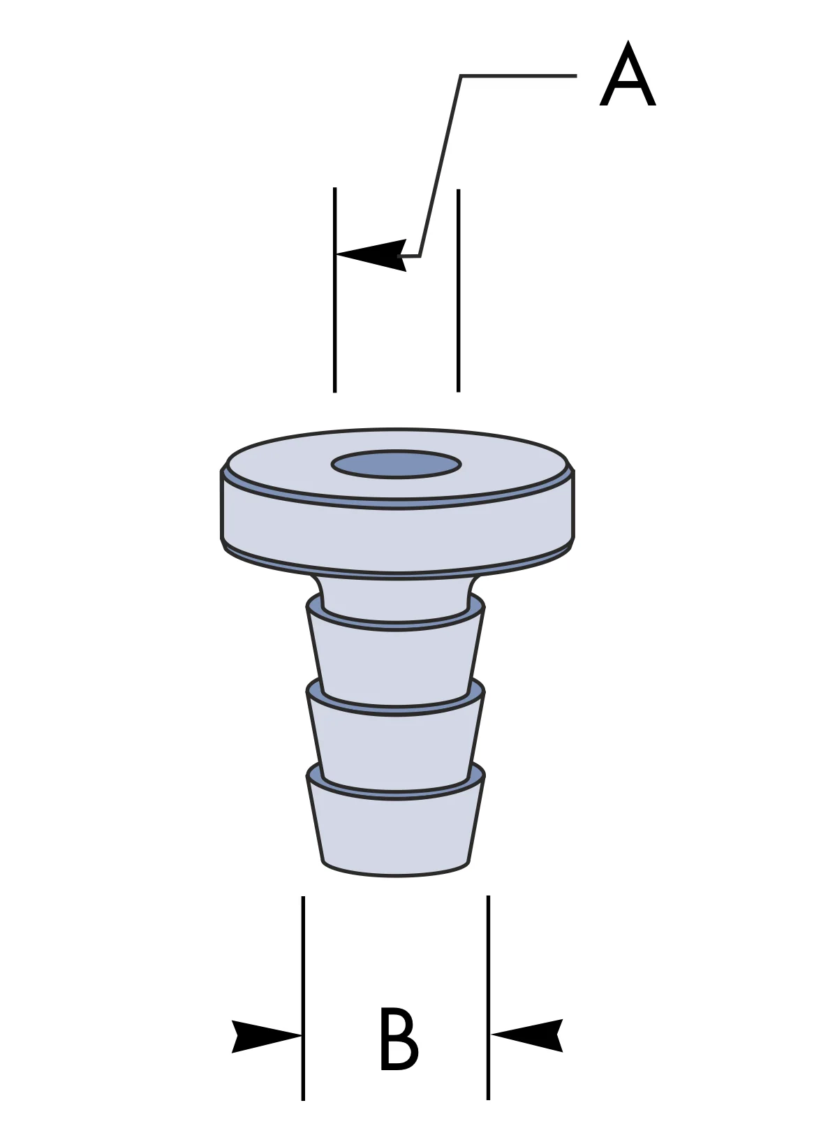 Adapter for tubes, PTFE