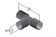 FLOM 1/4" - 28 Flat seal tee, PEEK