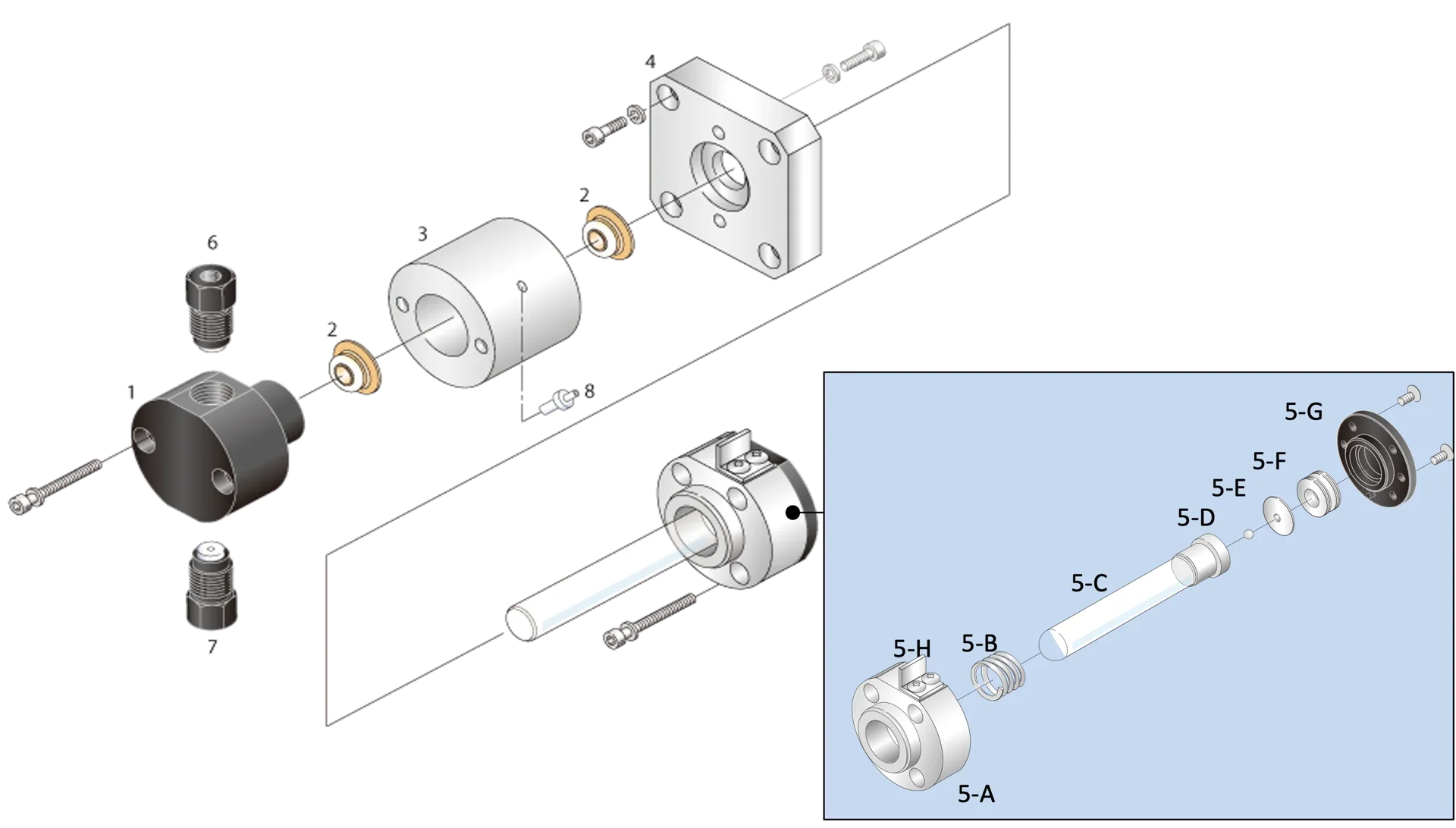 FLOM Plunger seal, ø 9.5 mm, Teflon für UI-22-410P