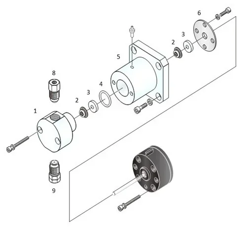 FLOM 1/16 Teflon Check valve assembly (Outlet), PCTFE for UI-22-110D