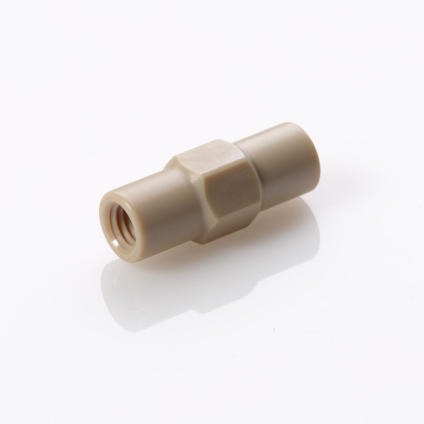 Connector Union PEEK™ 0.005 (0.25mm) Thru-Hole for 1/16" OD Tubing (Union Body Only)