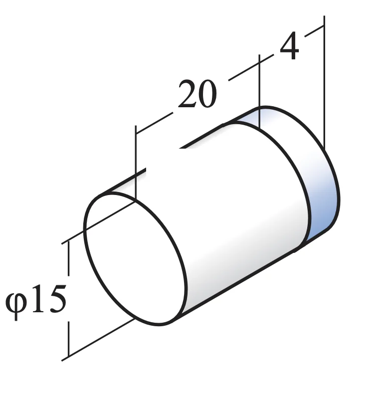 FLOM Suction Filter, 20 um, porous, for OD 1/8" & 3.0 mm tubes, PTFE/ PCTFE