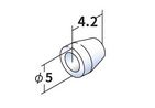 FLOM 3.0 mm Flat Seal Ferrule, ETFE, 10/pk