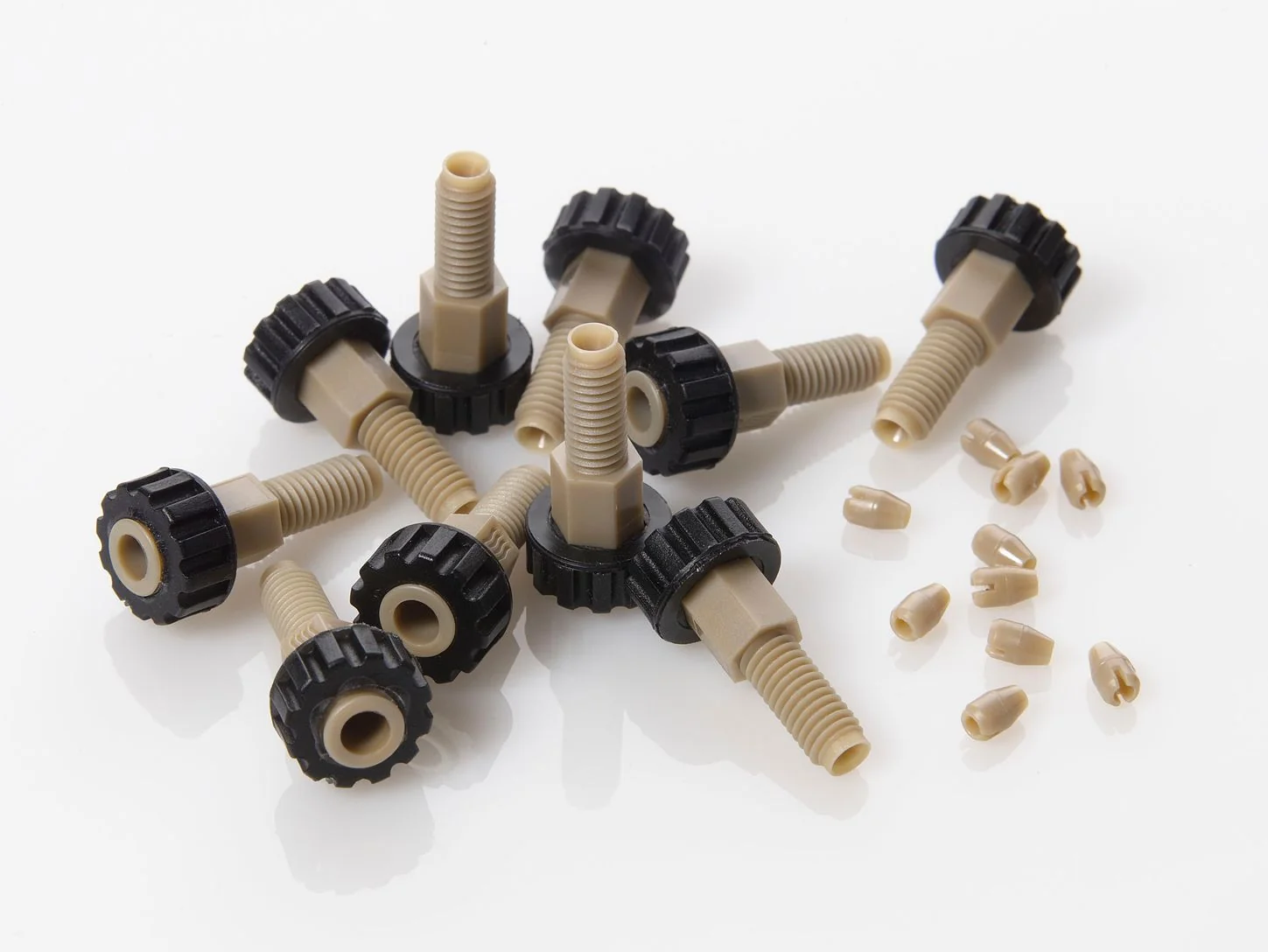 Fitting 10-32 RheFlex® 10-32 PEEK™ Male Nut/Split Ferrule for 1/16 OD Tubing, 10/pk