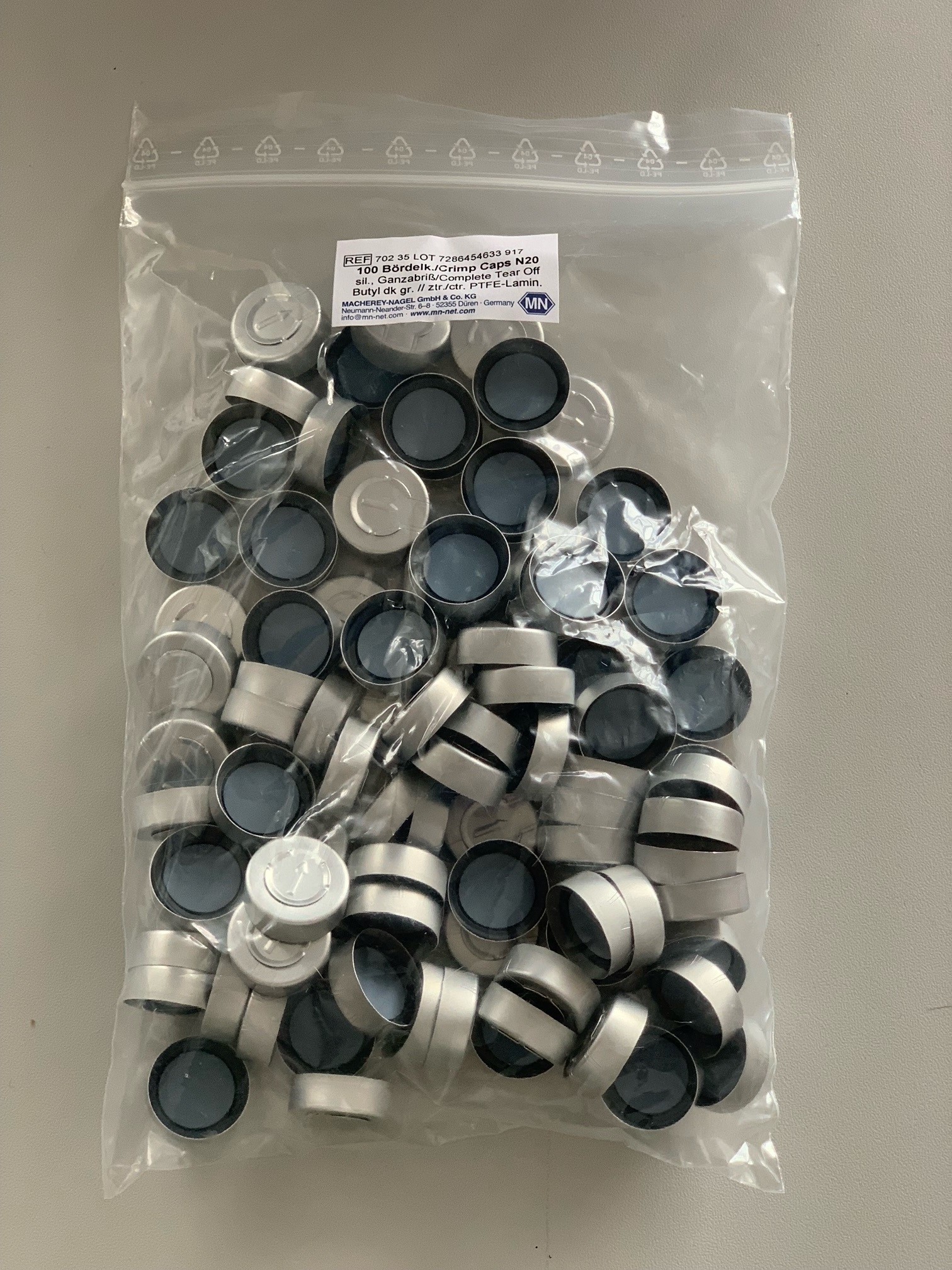 Crimp caps N20