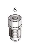 FLOM 1/16" SS Check valve assembly, SS (Outlet) - Kompatibilität siehe unten