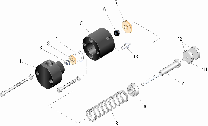 1/4" Check valve assembly (Inlet)